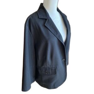New Directions 16W women’s black dress jacket professional casual 3/4 sleeve.